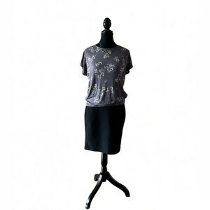 🇨🇦 Floral Print Top and RW&Co. Black Skirt Set